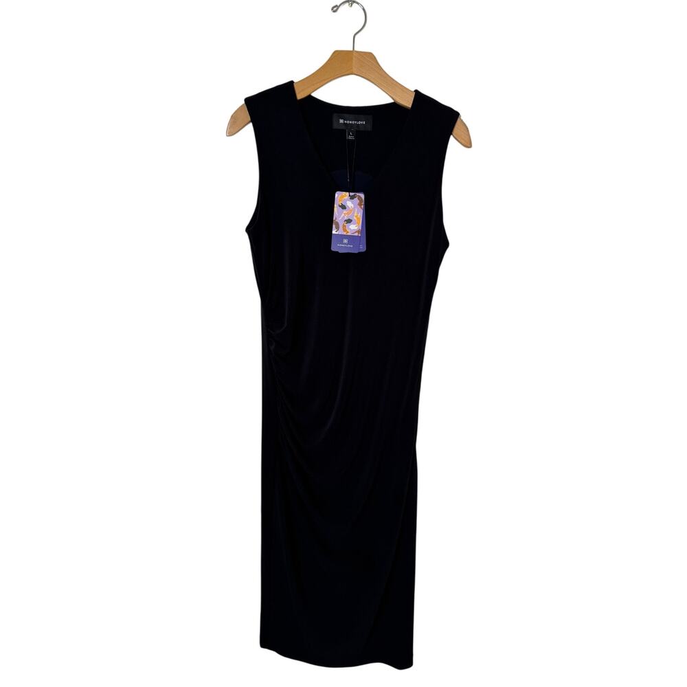 NWT Honeylove InnerPower Shaping Sleeveless Dress Little Black Dress LBD Large - Picture 2 of 11